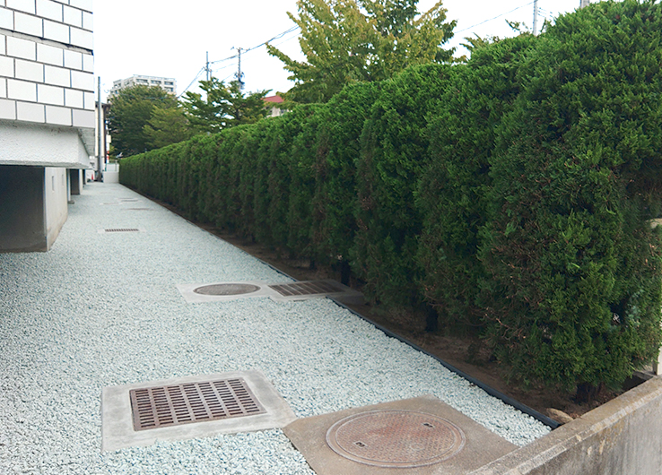 コーポラスO様邸 砂利敷きや剪定などの外構工事