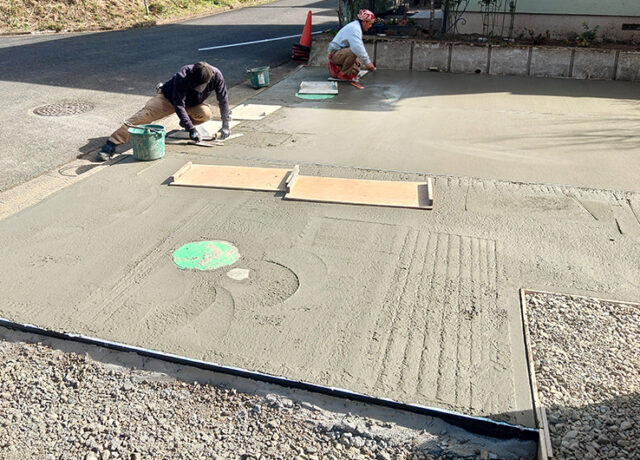 新築外構　施工中
