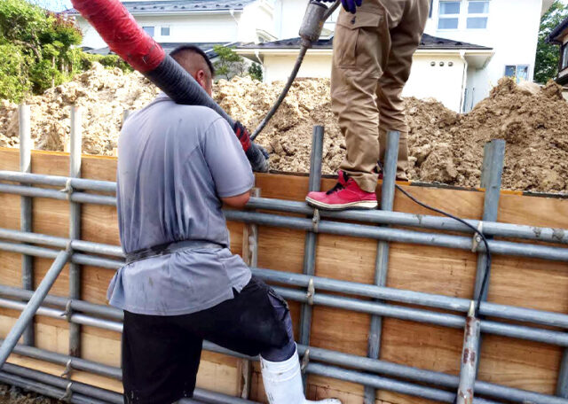 土留め工事　施工